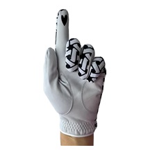 Best of Golf America Half Finger Damen Handschuh, schwarz/weiss