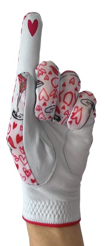 Best of Golf America XOXO Damen Handschuh, weiss/rosa