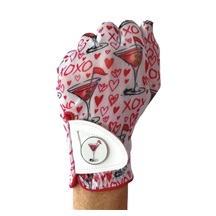 Best of Golf America XOXO Damen Handschuh, weiss/rosa