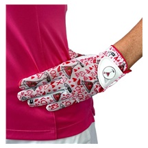 Best of Golf America XOXO Damen Handschuh, weiss/rosa