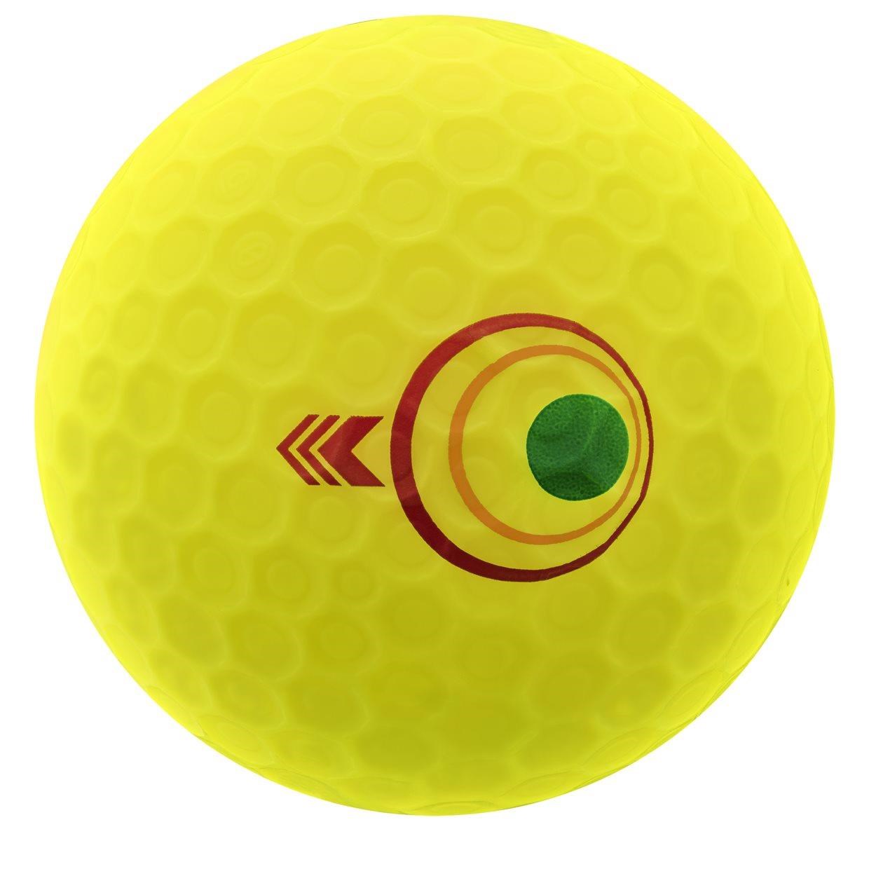 Bridgestone e12 Straight MindSet Golfbälle, gelb