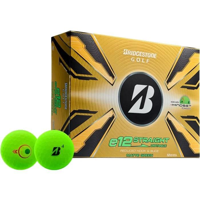 Bridgestone e12 Straight MindSet Golfbälle, grün