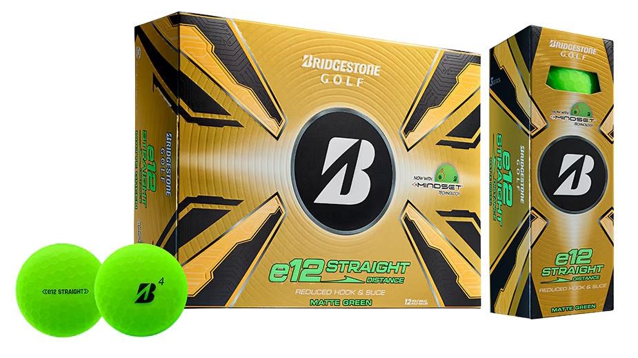 Bridgestone e12 Straight MindSet Golfbälle, grün