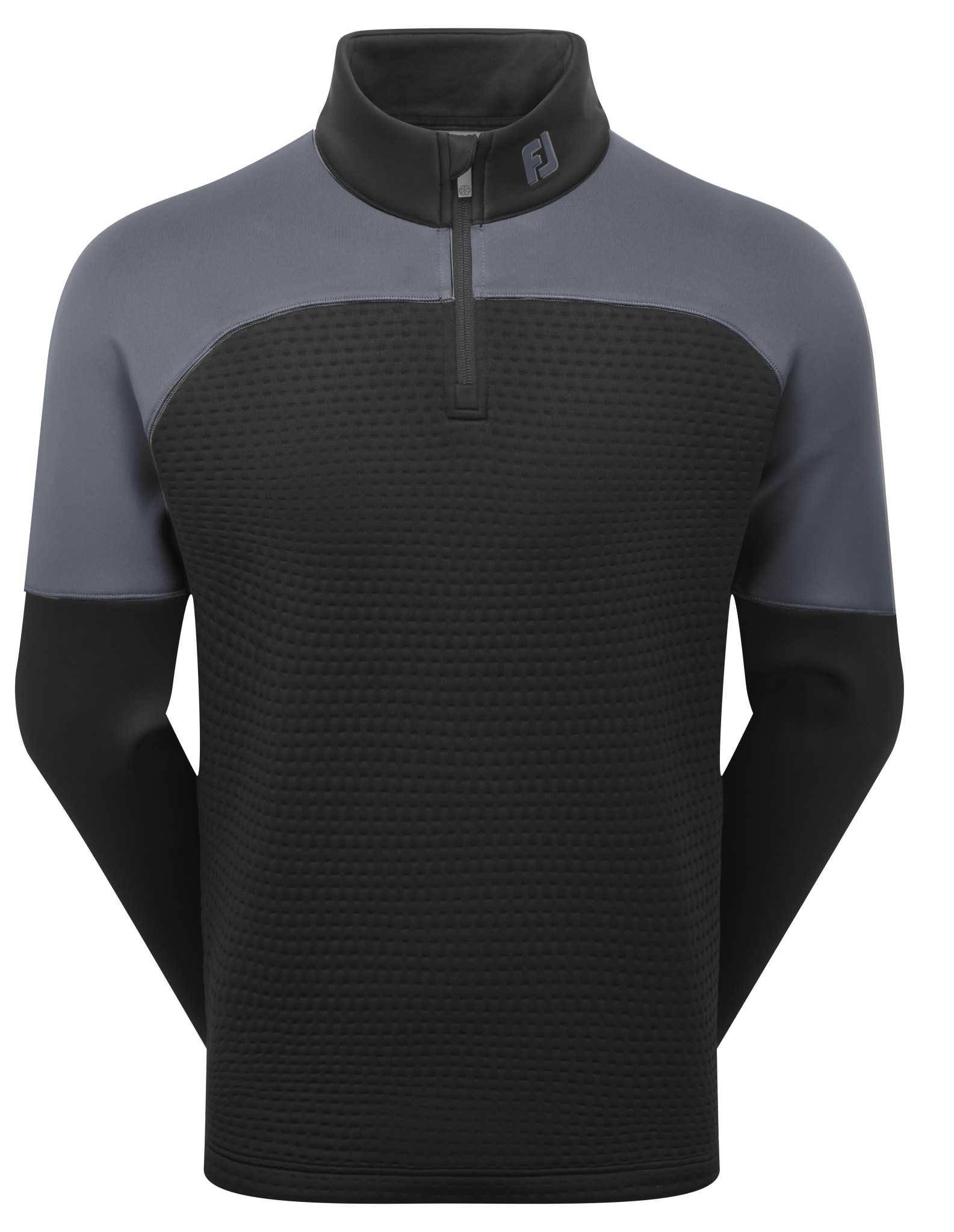 FootJoy ThermoSeries Jacquard Midlayer Herren Sweatshirt, schwarz/grau