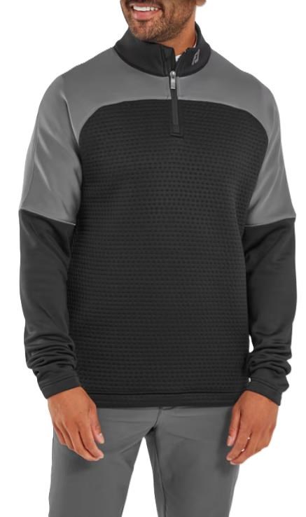 FootJoy ThermoSeries Jacquard Midlayer Herren Sweatshirt, schwarz/grau