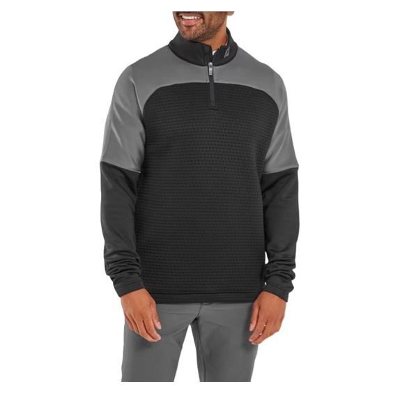 FootJoy ThermoSeries Jacquard Midlayer Herren Sweatshirt, schwarz/grau