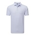 FootJoy Gamer Print Pique Herren Poloshirt, white/air blue/tide/magenta