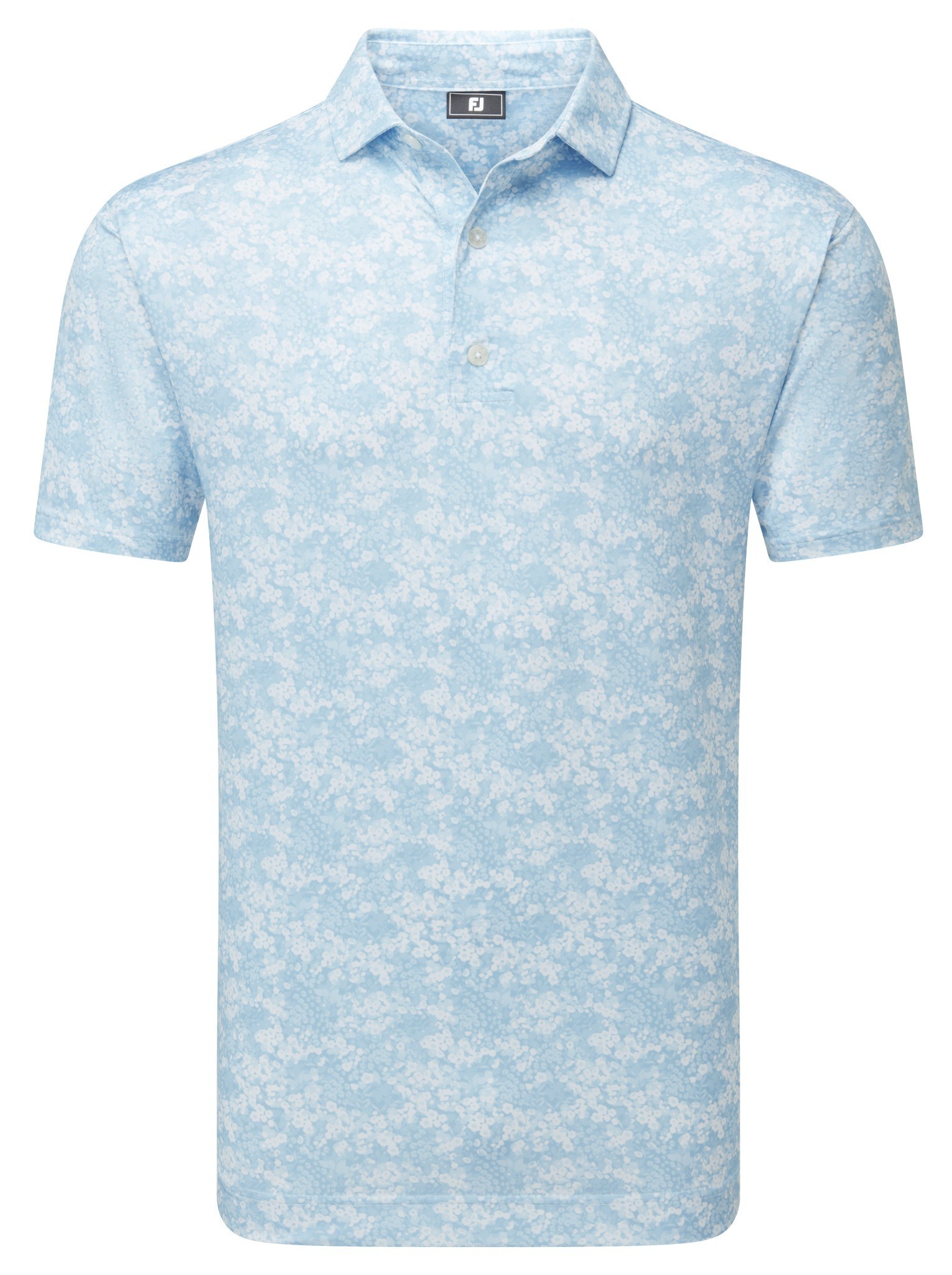 FootJoy GARDEN PRINT Herren Poloshirt, air blau
