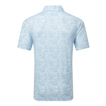 FootJoy GARDEN PRINT Herren Poloshirt, air blau