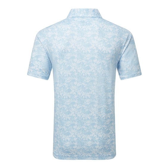 FootJoy GARDEN PRINT Herren Poloshirt, air blau