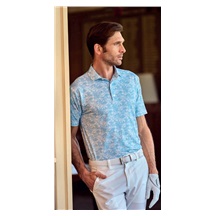 FootJoy GARDEN PRINT Herren Poloshirt, air blau