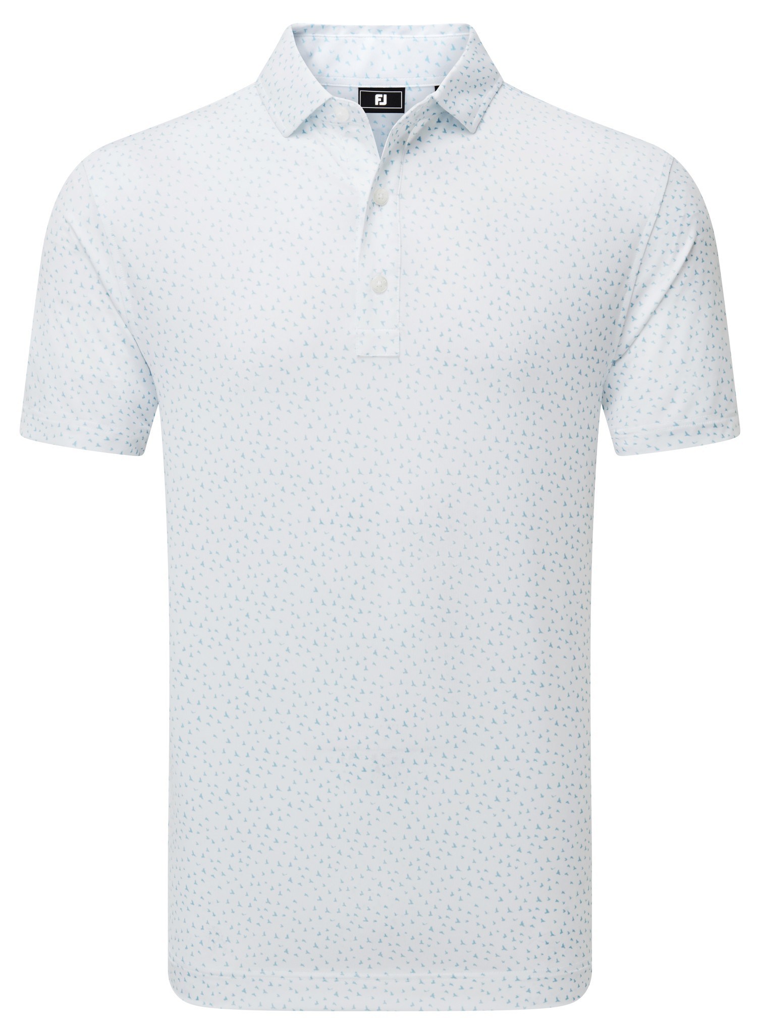 FootJoy BIRD PRINT Herren Poloshirt, weiss/blau