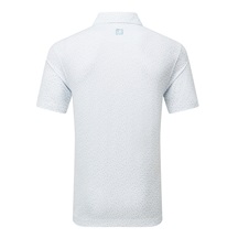 FootJoy BIRD PRINT Herren Poloshirt, weiss/blau