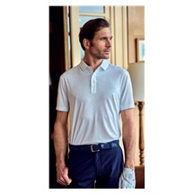FootJoy BIRD PRINT Herren Poloshirt, weiss/blau