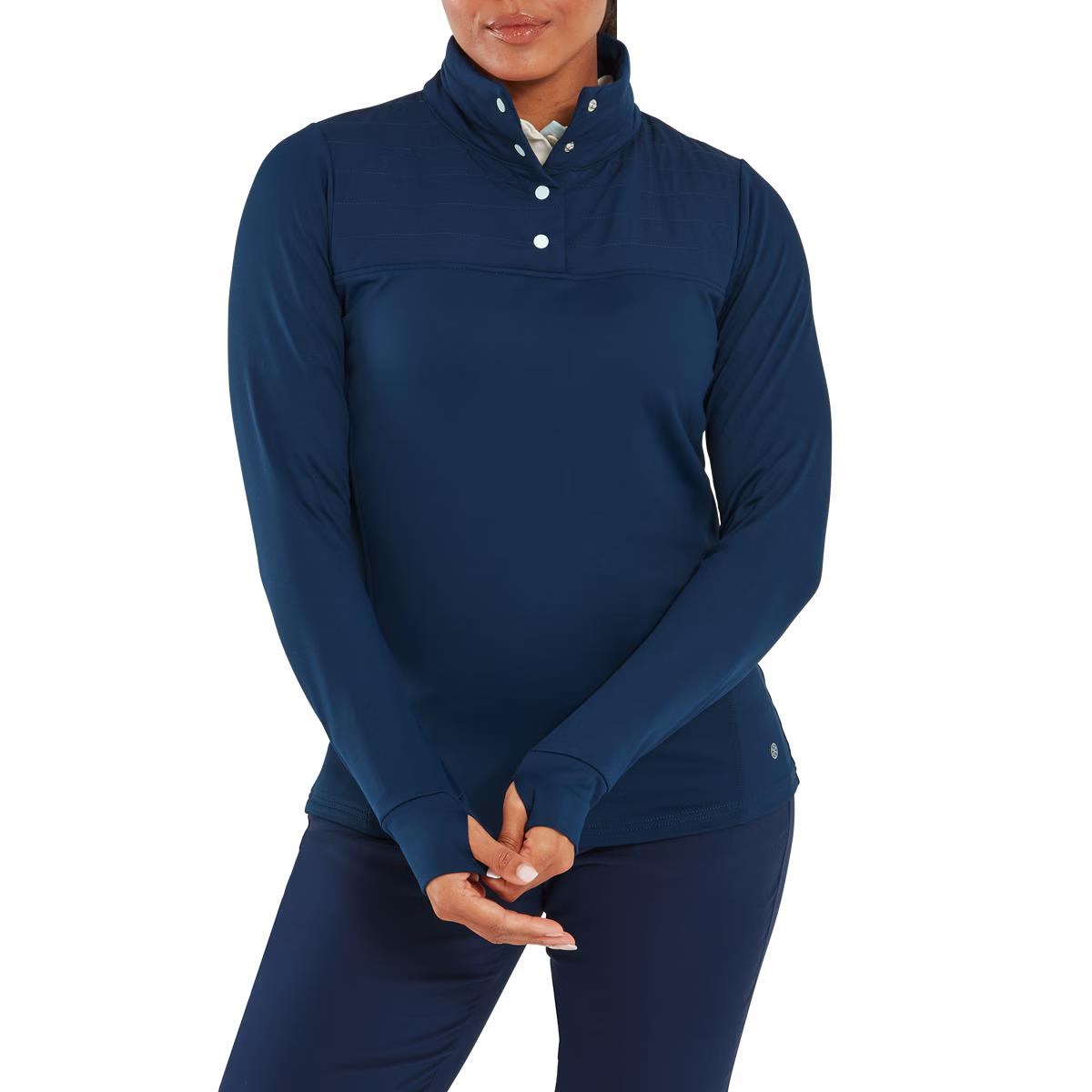 FootJoy ThermoSeries Hybrid Popover Damen Sweatshirt, dunkelblau