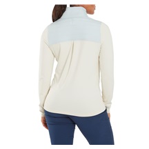 FootJoy ThermoSeries Hybrid Popover Damen Sweatshirt, off white/ice blue