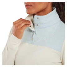 FootJoy ThermoSeries Hybrid Popover Damen Sweatshirt, off white/ice blue