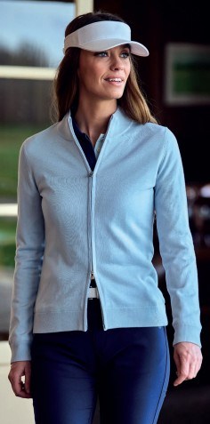 FootJoy DRIRELEASE FULL-ZIP LINED Damen Pullover, skyway