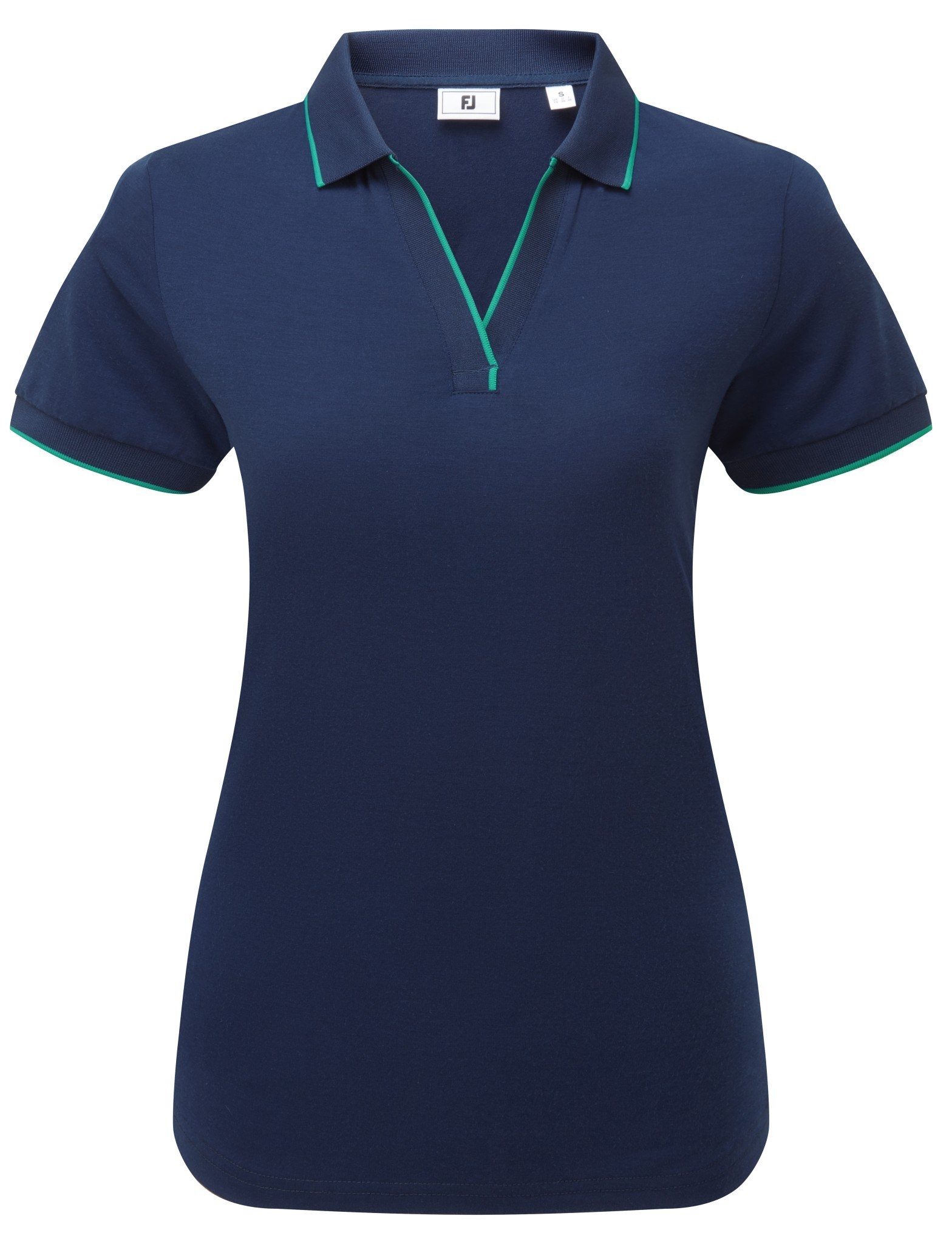 FootJoy NOTCH V Damen Poloshirt, dunkelblau/grün