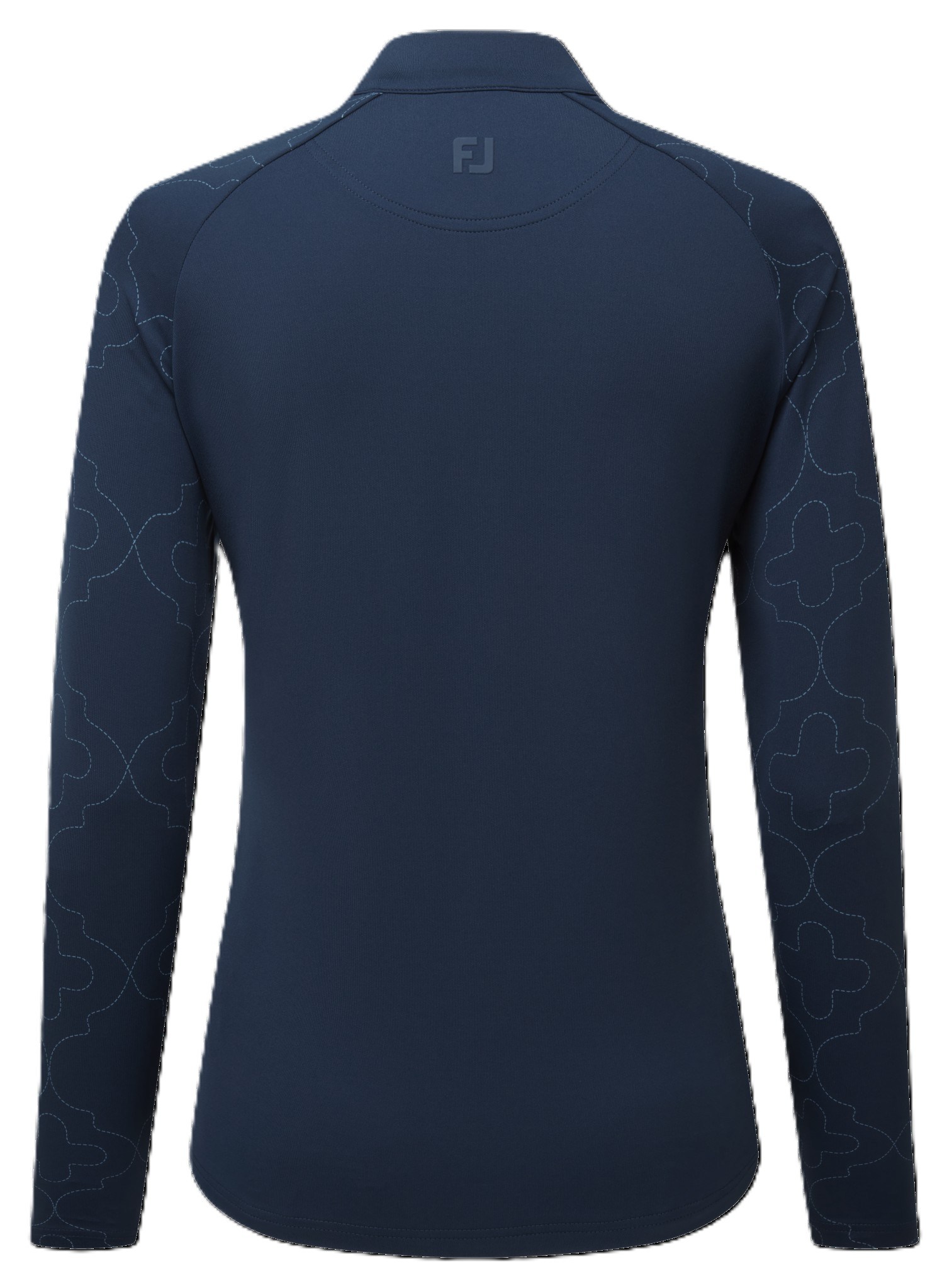 Midlayer Full Zip Printed Sleeve Damen Sweatshirt, dunkelblau
