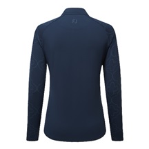 Midlayer Full Zip Printed Sleeve Damen Sweatshirt, dunkelblau