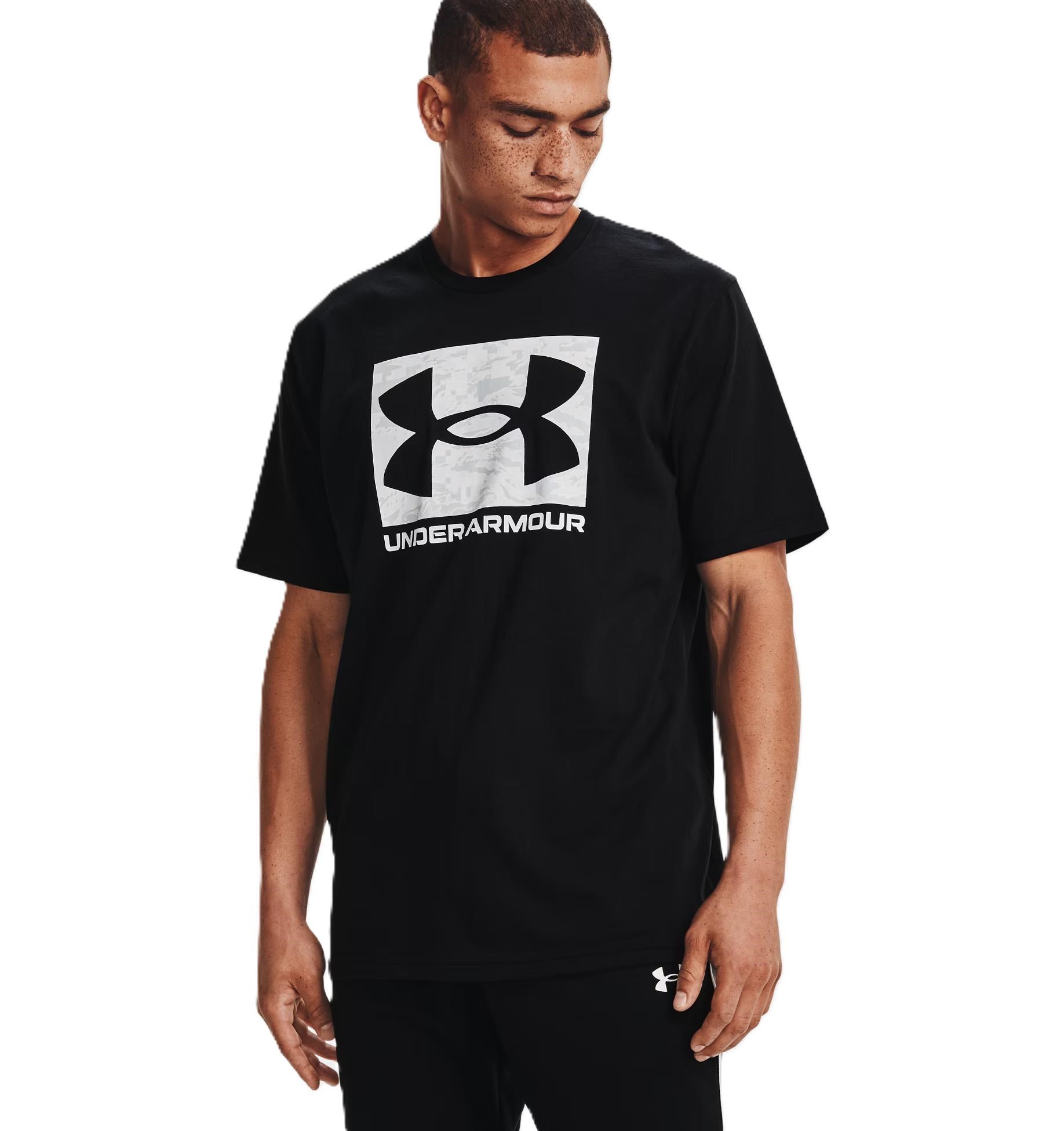 Under Armour ABC Camo Boxed Logo SS Herren T-Shirt, schwarz