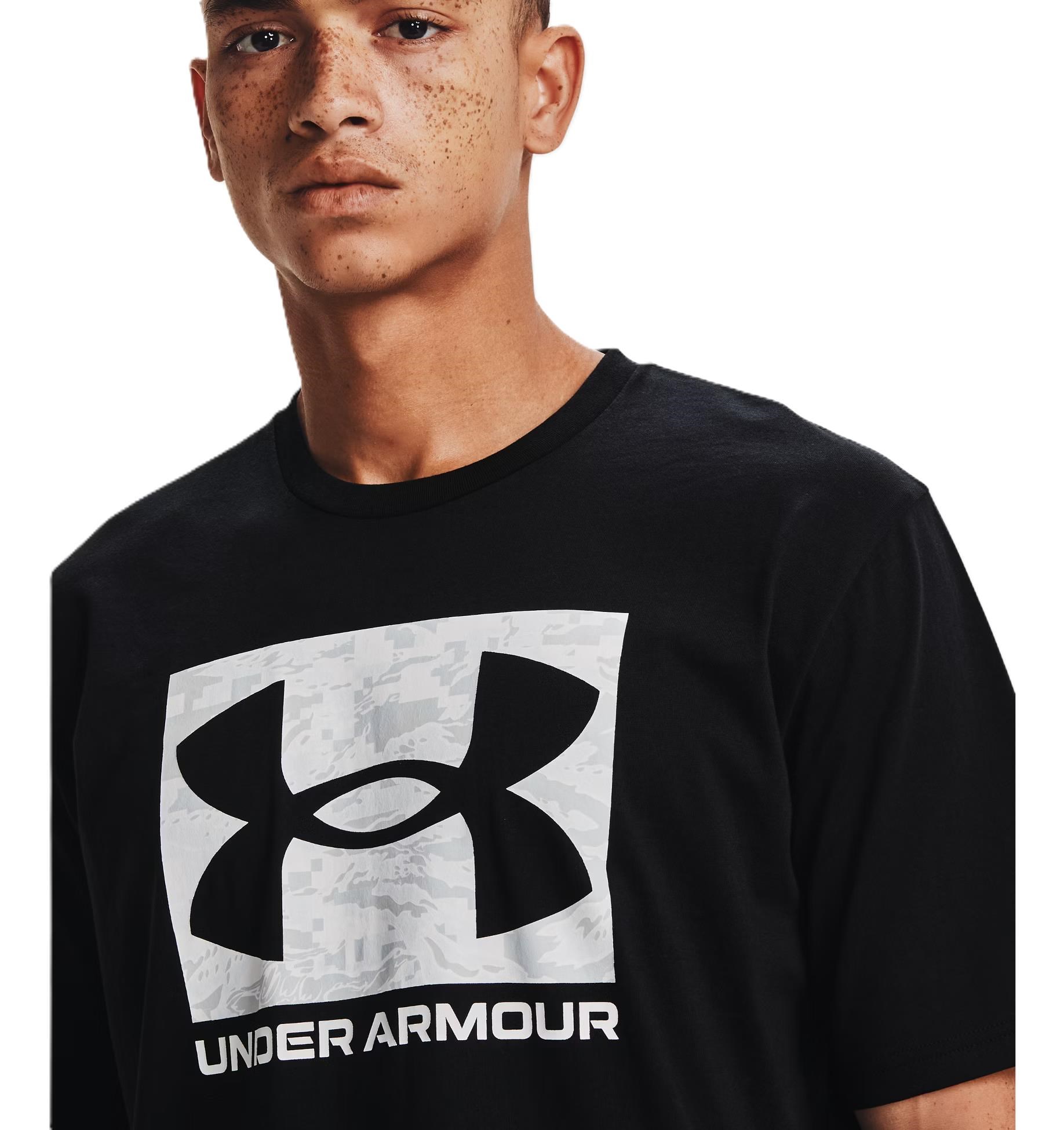 Under Armour ABC Camo Boxed Logo SS Herren T-Shirt, schwarz