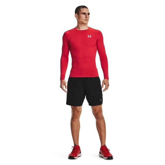Under Armour HG Armour Comp LS Herren-Kompressionsshirt, rot