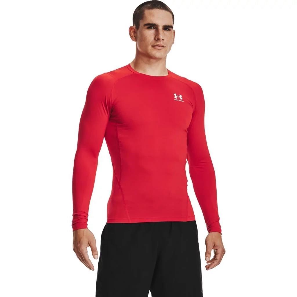 Under Armour HG Armour Comp LS Herren-Kompressionsshirt, rot