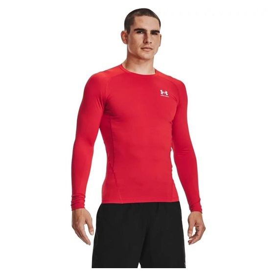 Under Armour HG Armour Comp LS Herren-Kompressionsshirt, rot