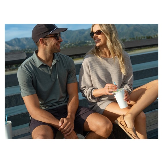 Travis Mathew The Heater Herren Poloshirt, balsam green