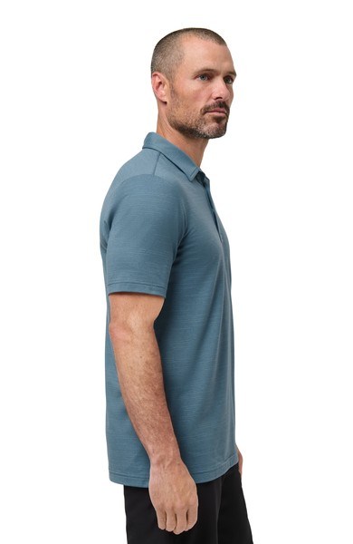 Travis Mathew The Heater Herren Poloshirt, copen blau