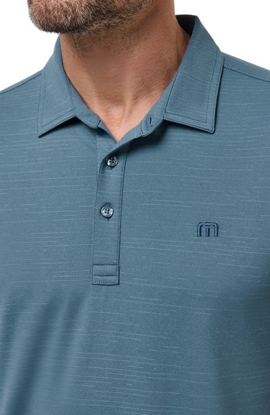 Travis Mathew The Heater Herren Poloshirt, copen blau