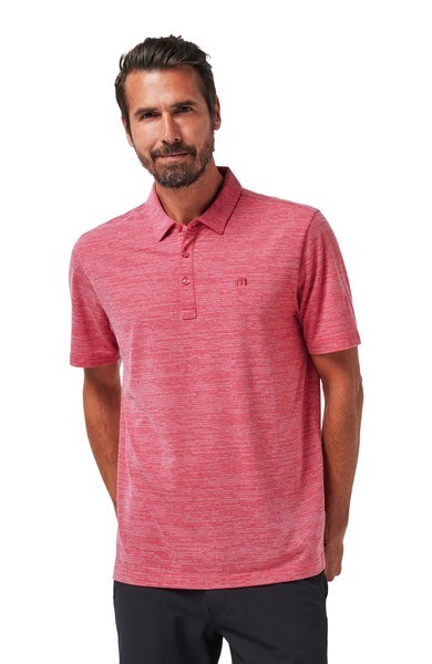 Travis Mathew The Heater Herren Poloshirt, heather scooter