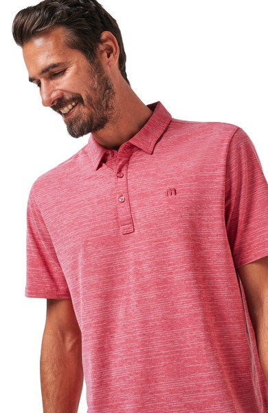 Travis Mathew The Heater Herren Poloshirt, heather scooter