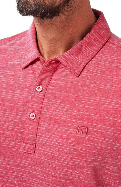 Travis Mathew The Heater Herren Poloshirt, heather scooter