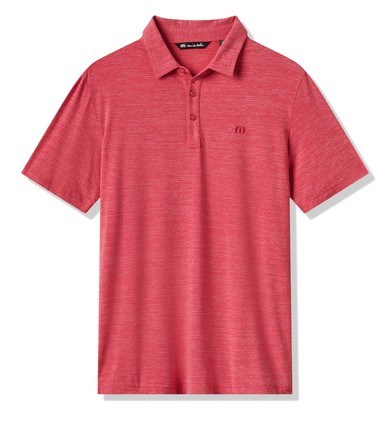 Travis Mathew The Heater Herren Poloshirt, heather scooter
