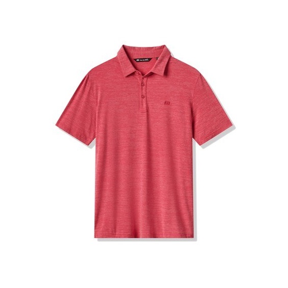 Travis Mathew The Heater Herren Poloshirt, heather scooter