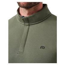 Travis Mathew CLOUD QUARTER ZIP 2.0 Hoodie Herren Sweatshirt, darrk olive