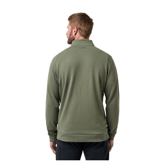 Travis Mathew CLOUD QUARTER ZIP 2.0 Hoodie Herren Sweatshirt, darrk olive
