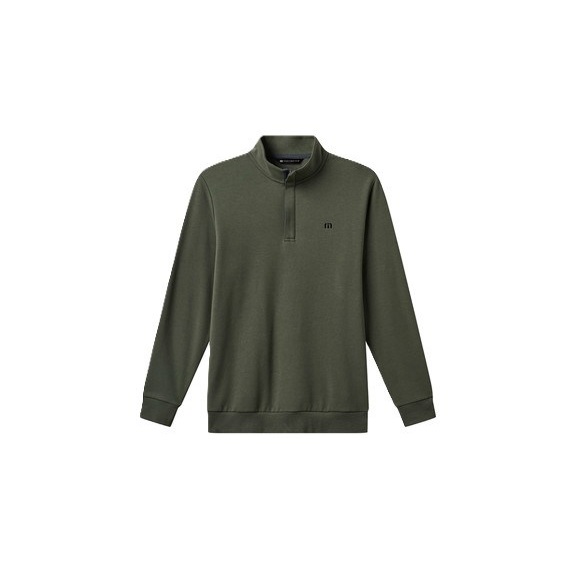 Travis Mathew CLOUD QUARTER ZIP 2.0 Hoodie Herren Sweatshirt, darrk olive