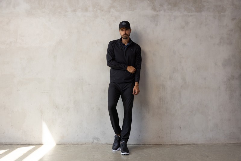 Travis Mathew Wanderlust quater zip Herrenjacke, schwarz