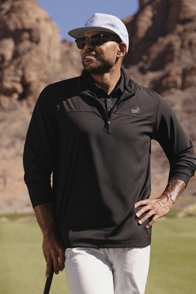 Travis Mathew Wanderlust quater zip Herrenjacke, schwarz