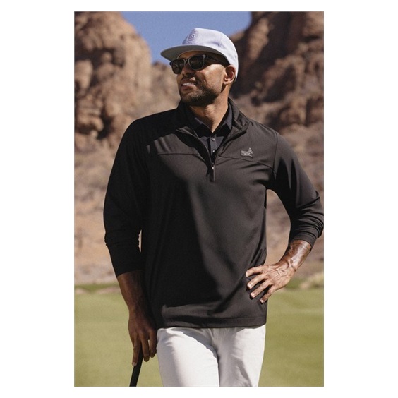 Travis Mathew Wanderlust quater zip Herrenjacke, schwarz