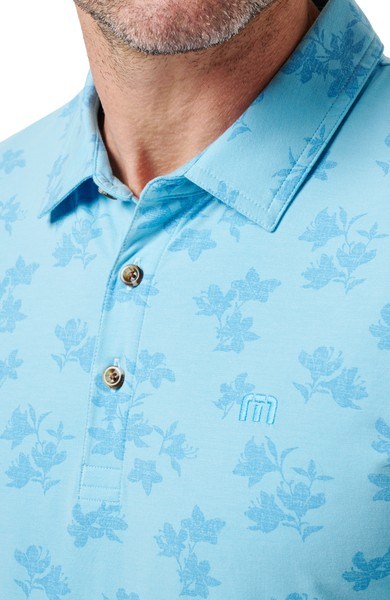 Travis Mathew Port Day Herren Poloshirt, air blue