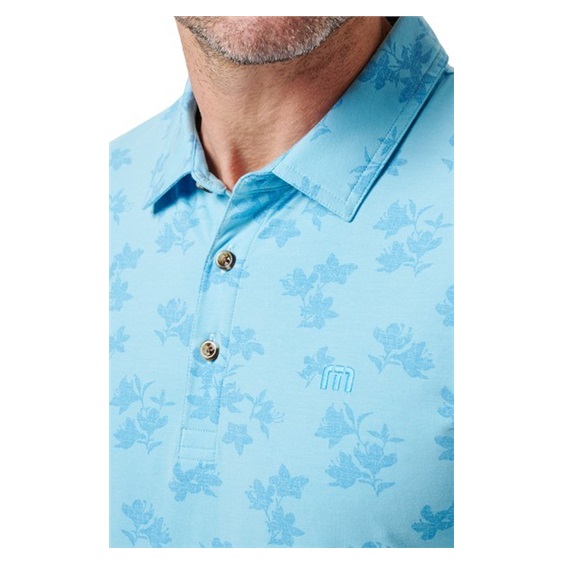 Travis Mathew Port Day Herren Poloshirt, air blue
