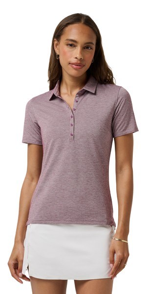 Travis Mathew Featherweight Active Damen Poloshirt, heather damson