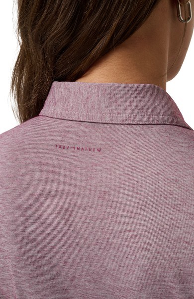 Travis Mathew Featherweight Active Damen Poloshirt, heather damson