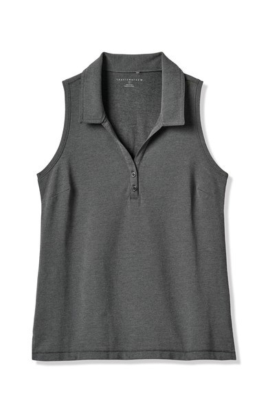 Travis Mathew Featherweight Active Damen ärmellos Poloshirt, schwarz