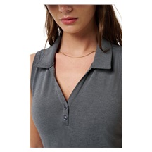 Travis Mathew Featherweight Active Damen ärmellos Poloshirt, schwarz